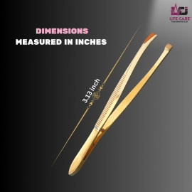 Slant Gold Stainless Steel Tweezer - LCI (Ltd)