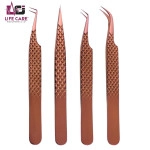 4 Pcs Set of Professional & Precision Eyelash Extension Tweezers - LCI (Ltd)