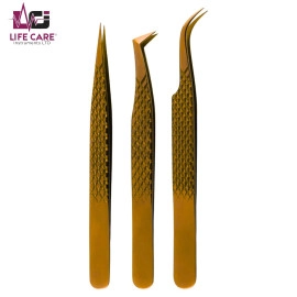 3 Pcs Fiber Tip Lash Tweezers - LCI (Ltd)