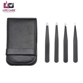 4 Pcs Tweezers Set for Eyebrows - LCI (Ltd)