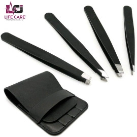 Professional 4 Pieces Tweezers Set for Eyebrows - LCI (LTD)