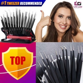 12 Pcs Precision Tweezer Set - LCI (Ltd)