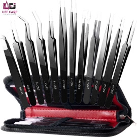 12 Pcs Precision Tweezer Set - LCI (Ltd)